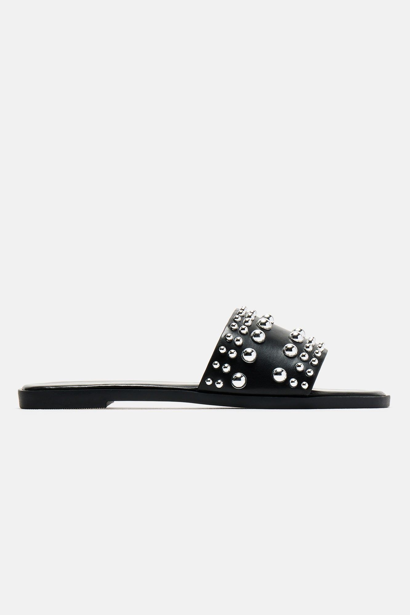 Really Going For It Studded Flat Sandals - Black sold by Fashion Nova product image thumbnail 2