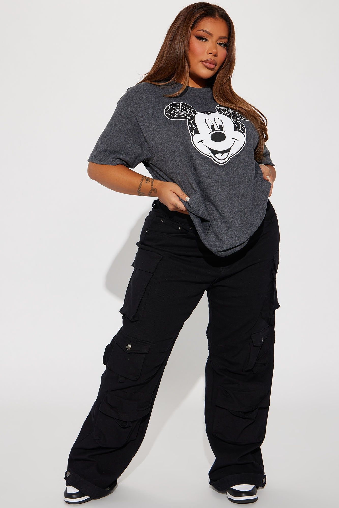 Mickey Mouse Web Ears Graphic Tee - Charcoal sold by Fashion Nova product image thumbnail 5