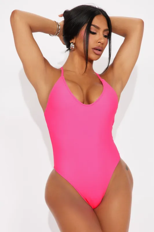 Davina 1 Piece Swimsuit  - Hot Pink sold by Fashion Nova