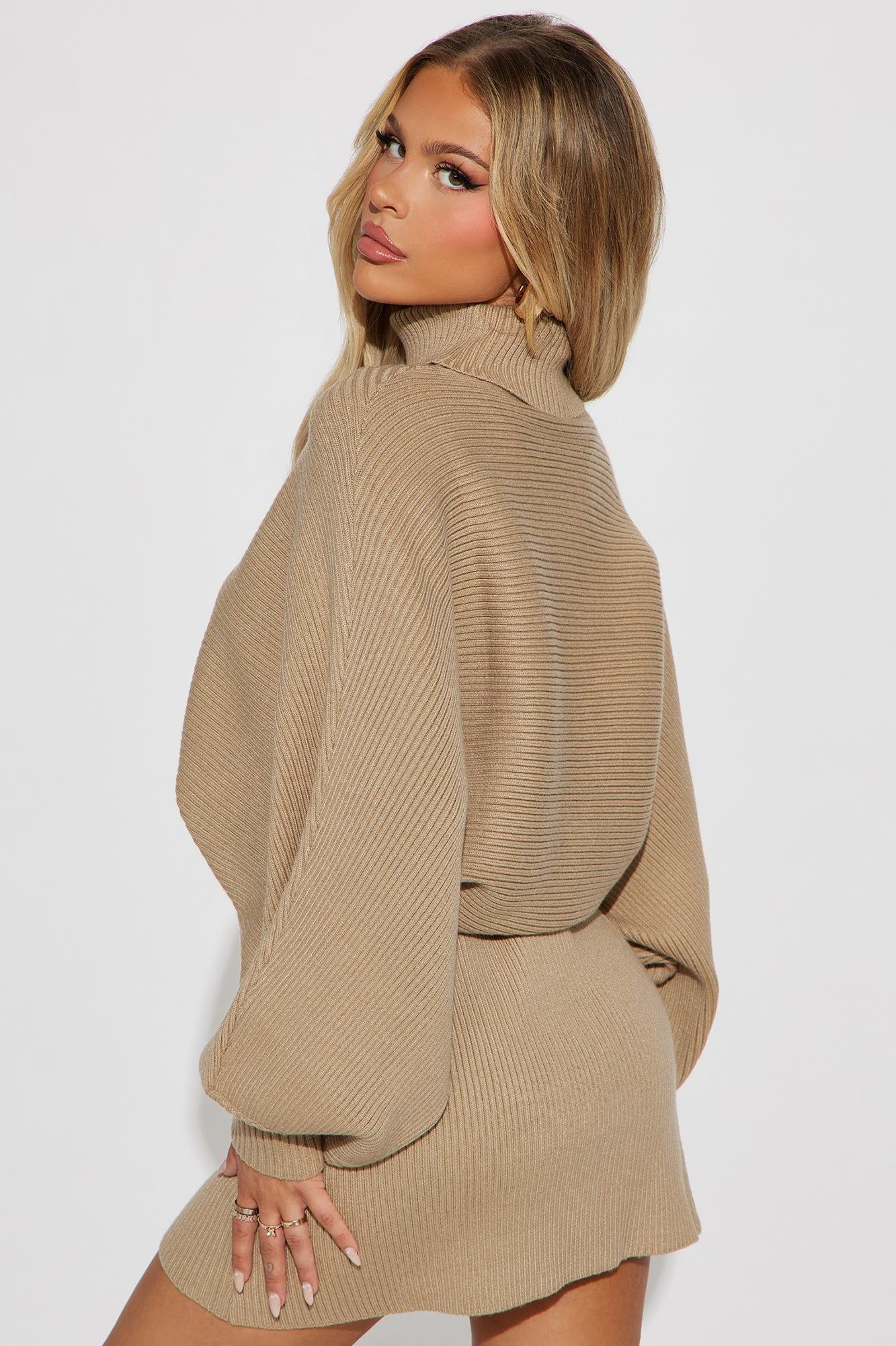 Skye Sweater Skirt Set - Taupe sold by Fashion Nova product image thumbnail 3