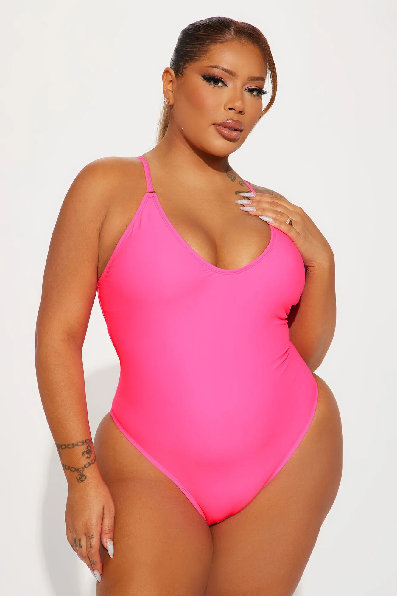 Davina 1 Piece Swimsuit - Hot Pink sold by Fashion Nova product image thumbnail 4
