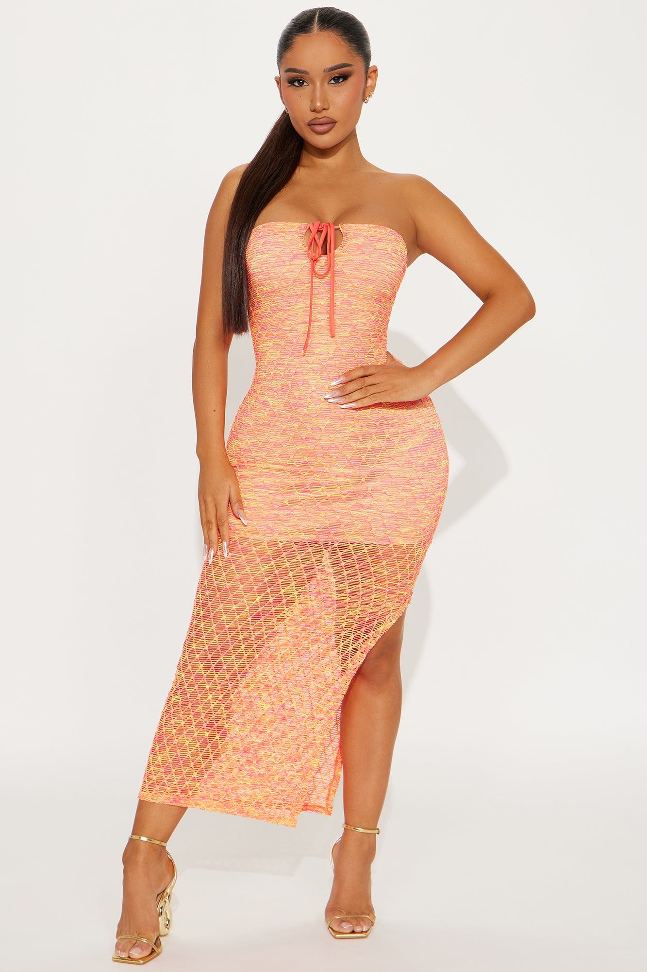 maxi dress corset Fitted Sleeveless Sheer Corset Gown by Ladivine CD285 – ABC Fashion