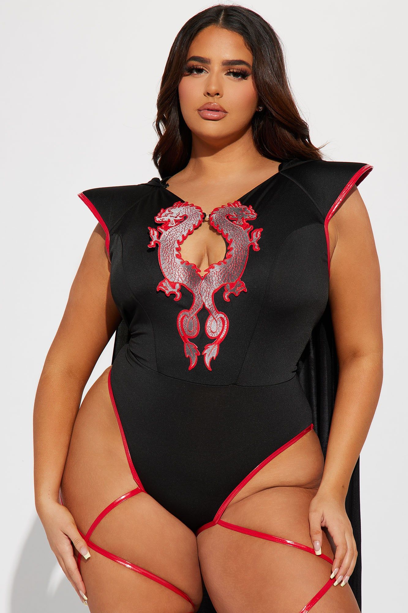Fierce Dragon Ninja 1 Piece Costume - Black/Red sold by Fashion Nova product image thumbnail 6