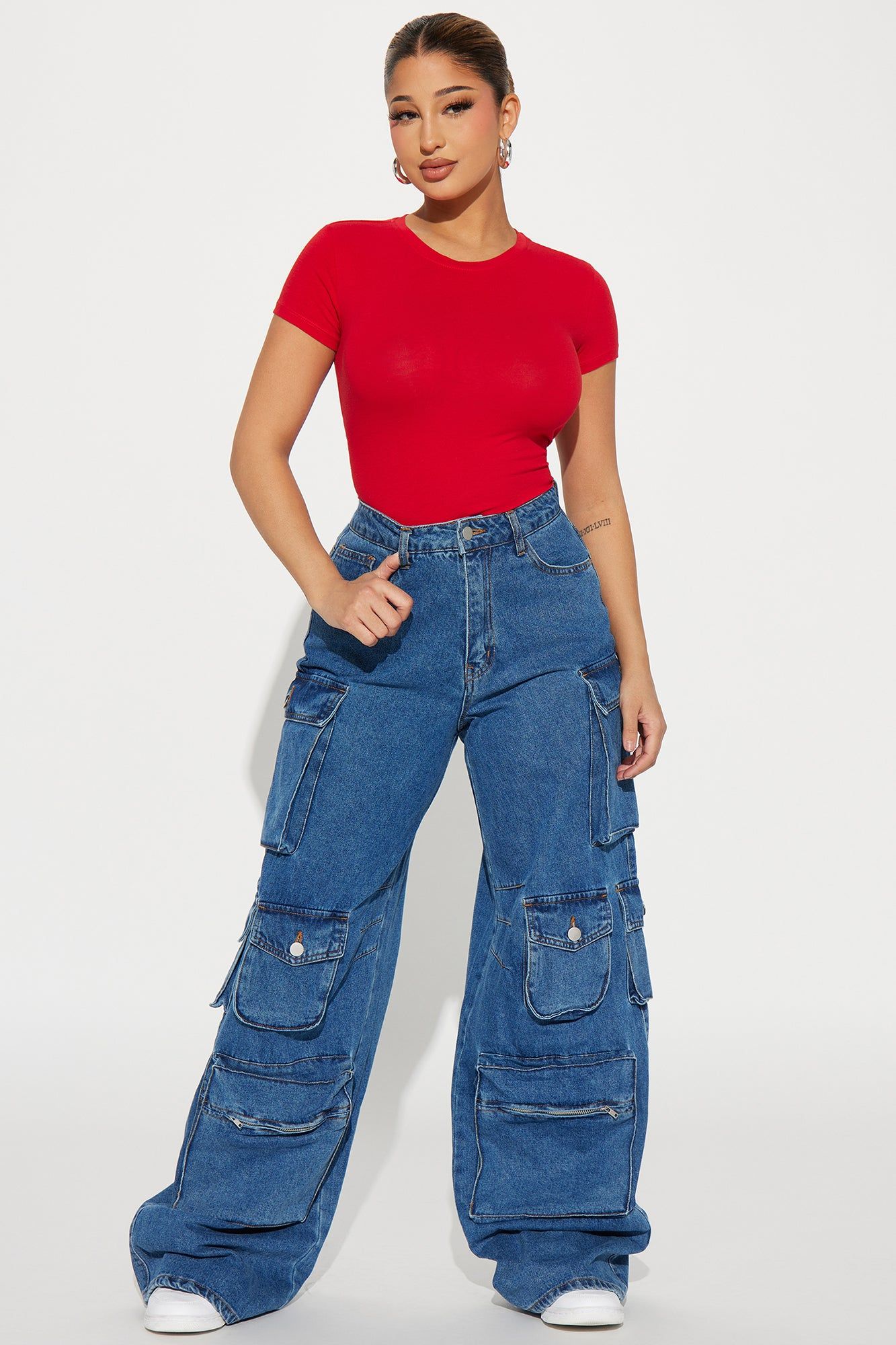 Camilla Classic Fit Crew Neck Tee - Red sold by Fashion Nova product image thumbnail 2