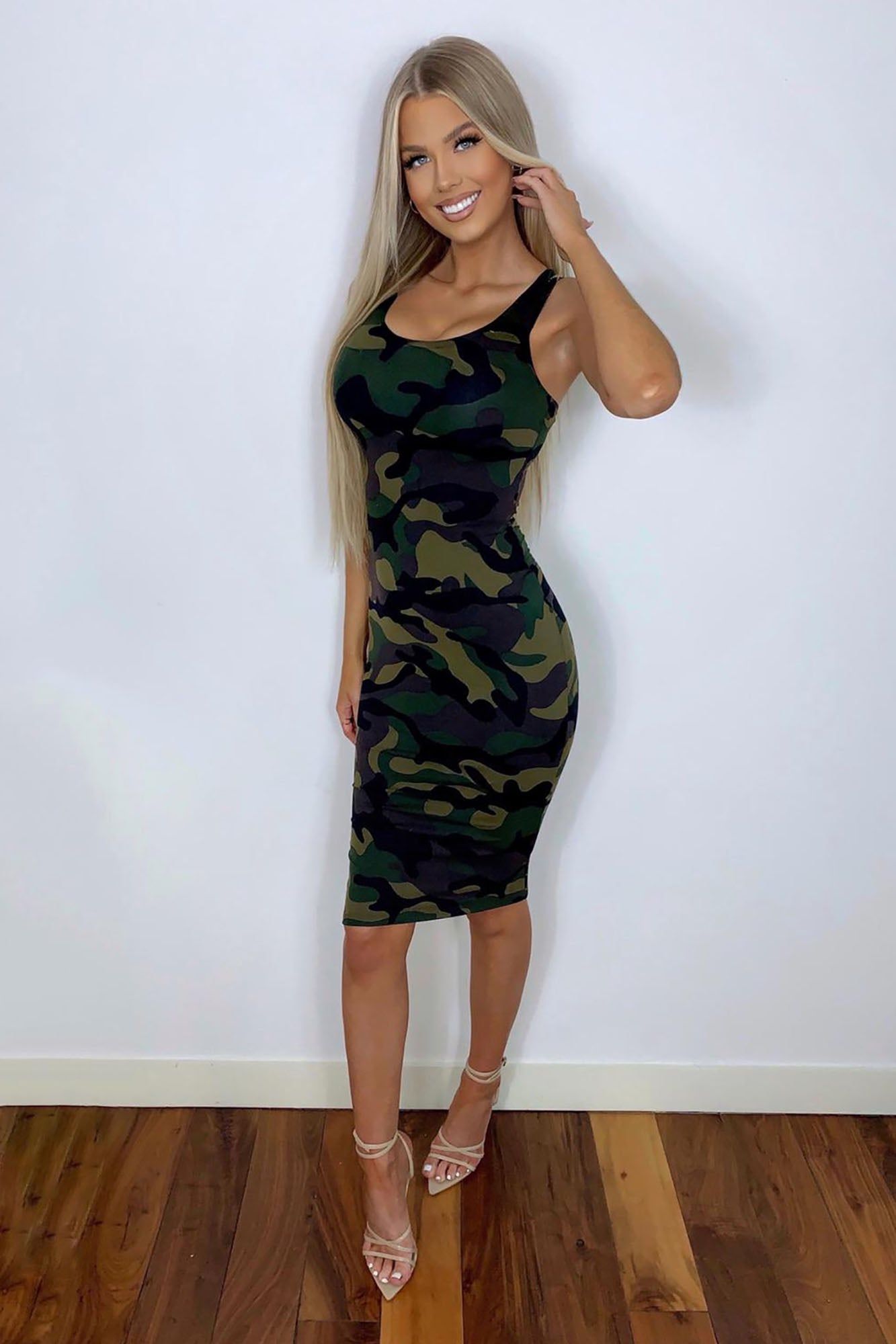 Day Out Printed Midi Dress - Camouflage sold by Fashion Nova product image thumbnail 2