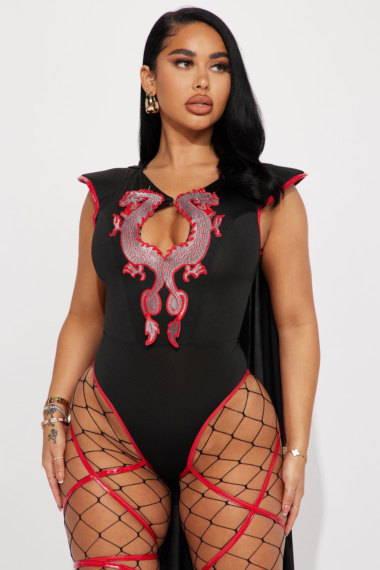 Fierce Dragon Ninja 1 Piece Costume - Black/Red sold by Fashion Nova product image thumbnail 2