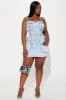 Babe in Denim Micro Mini Dress - Light Wash sold by Fashion Nova