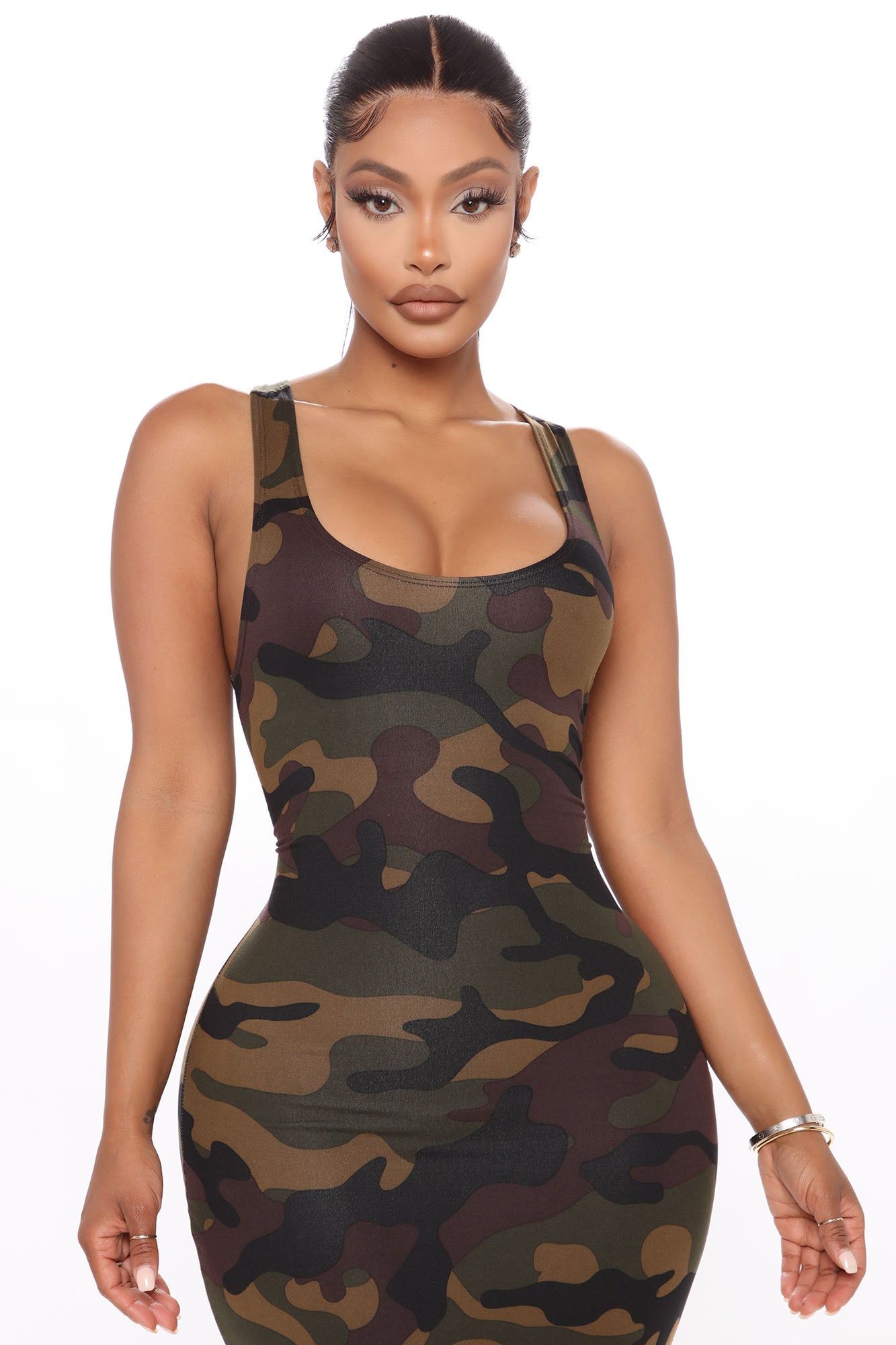 Day Out Printed Midi Dress - Camouflage sold by Fashion Nova product image thumbnail 4