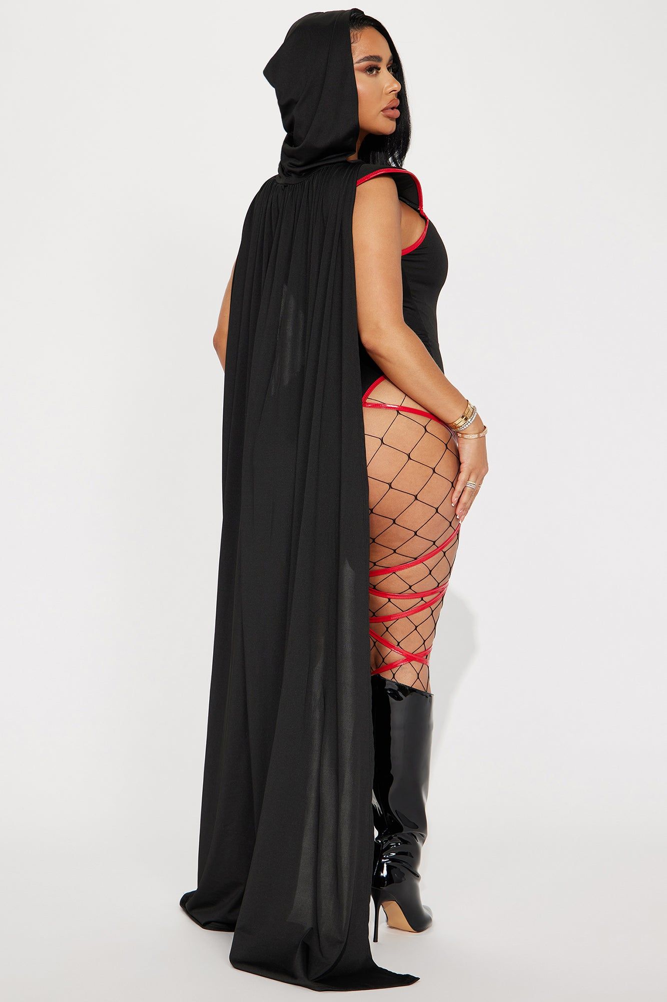 Fierce Dragon Ninja 1 Piece Costume - Black/Red sold by Fashion Nova product image thumbnail 4