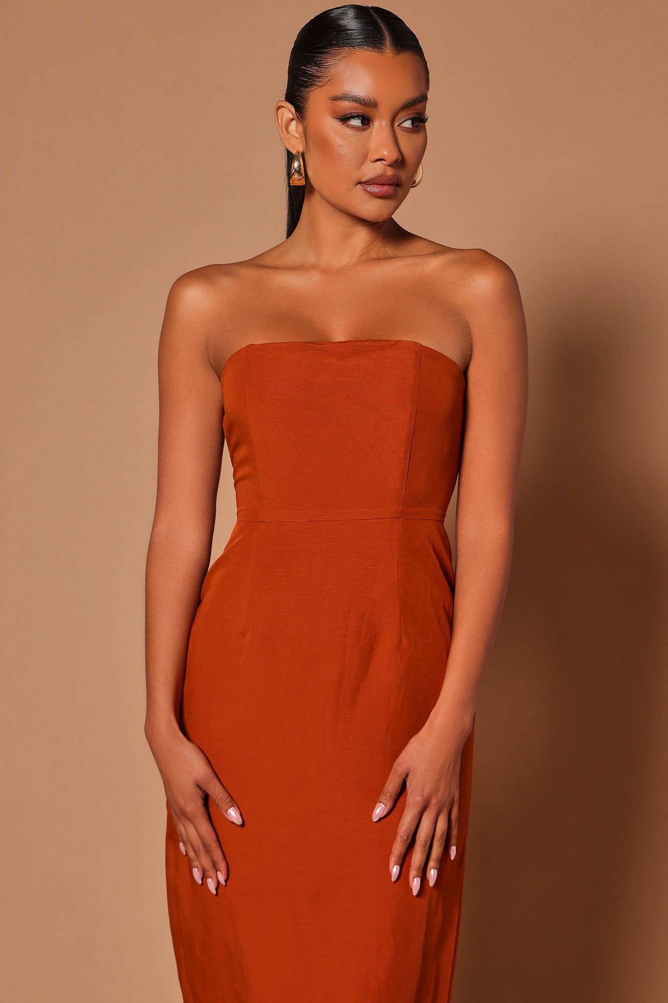 Aggy Midi Dress - Rust sold by Fashion Nova product image thumbnail 2