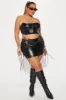 I'm Going Out Faux Leather Mini Skirt - Black sold by Fashion Nova