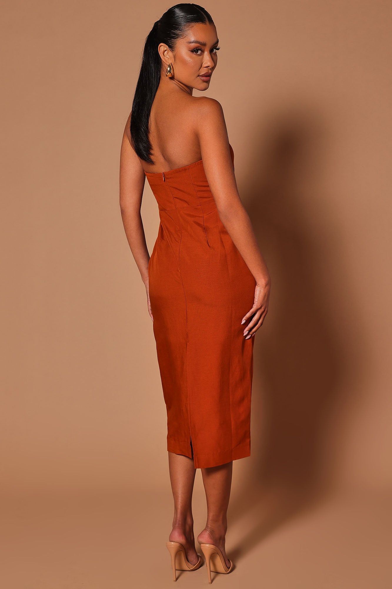 Aggy Midi Dress - Rust sold by Fashion Nova product image thumbnail 3