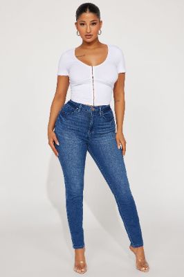 Marion Stretch Skinny Jeans - Dark Wash made by Fashion Nova