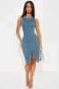 Diana Denim Midi Dress - Blue Wash sold by Fashion Nova