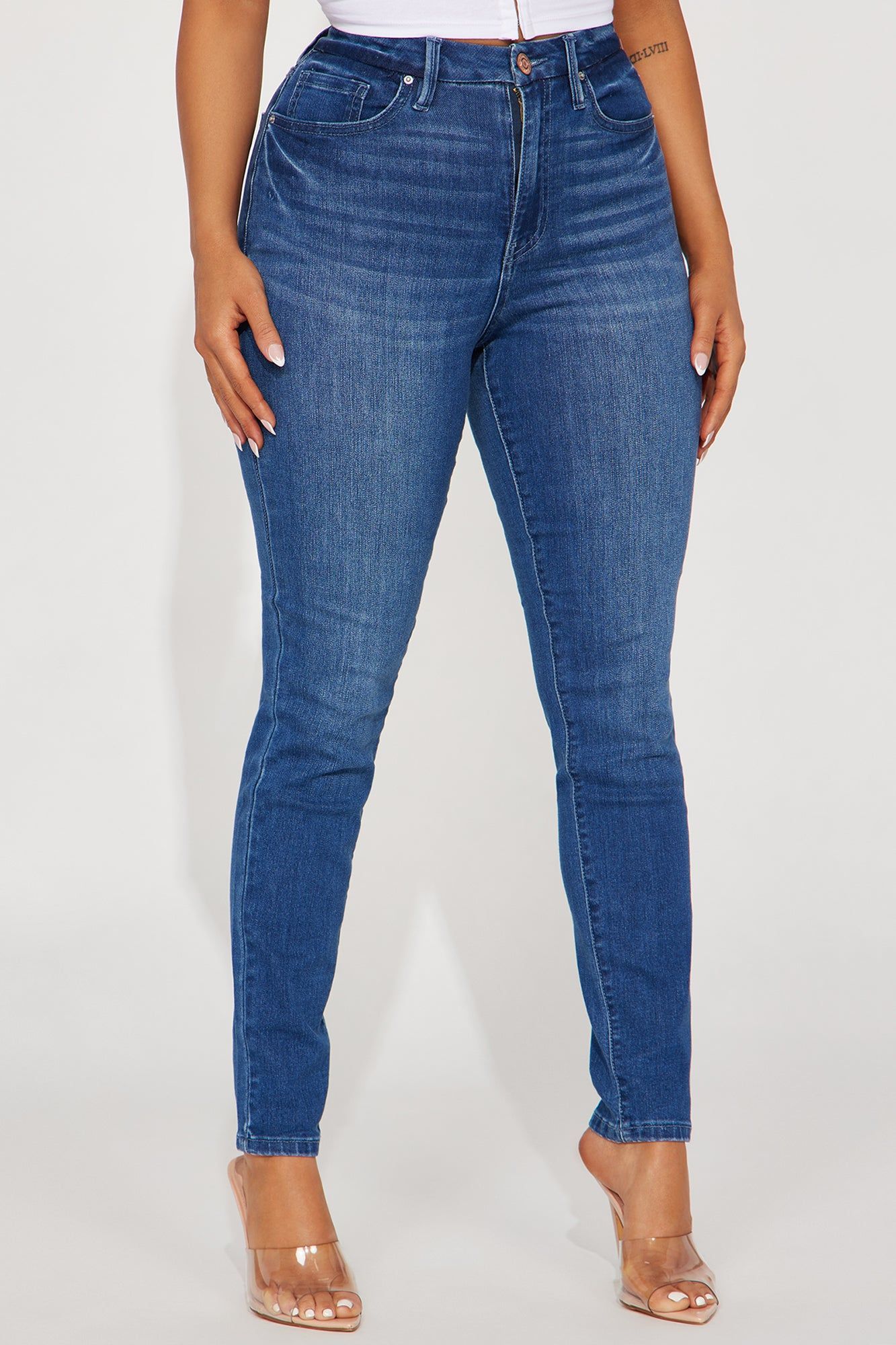 Marion Stretch Skinny Jeans - Dark Wash sold by Fashion Nova product image thumbnail 2