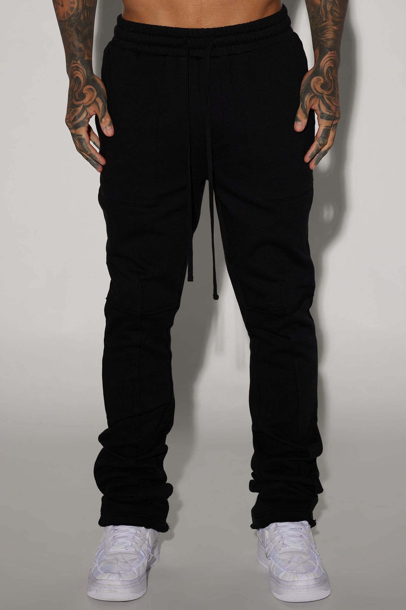 Lucian Skinny Flare Sweatpant - Black sold by Fashion Nova product image thumbnail 3