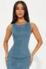 Diana Denim Midi Dress - Blue Wash sold by Fashion Nova