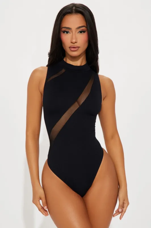 Amanza Seamless Bodysuit - Black sold by Fashion Nova