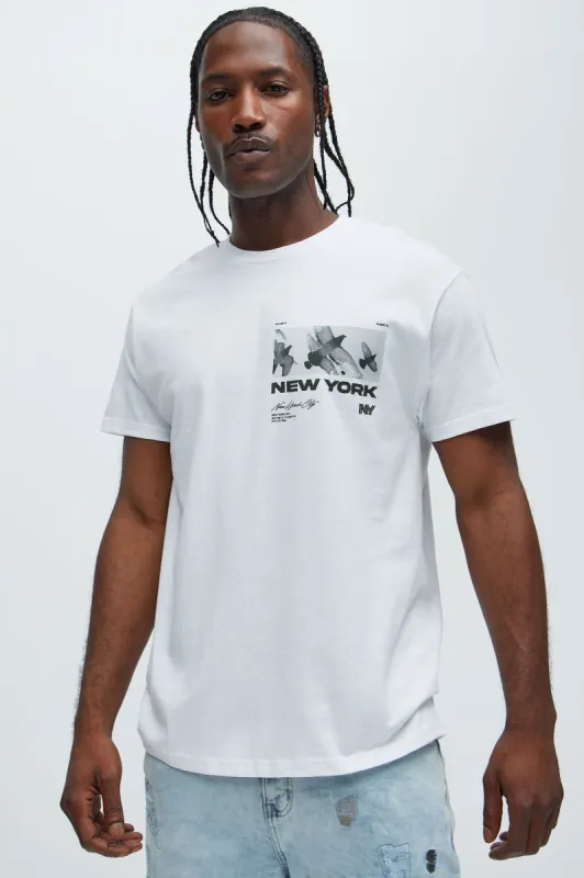 NYC NY USA Short Sleeve Tee - White sold by Fashion Nova