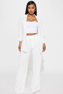 Brittany Blazer Set - White sold by Fashion Nova