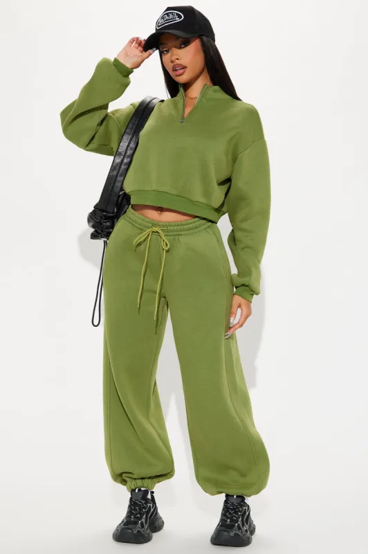 Daniela Super Soft Fleece Pant Set - Green sold by Fashion Nova