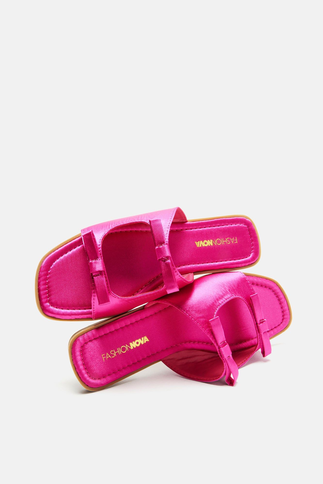 Deanna Double Bow Sandals - Hot Pink sold by Fashion Nova