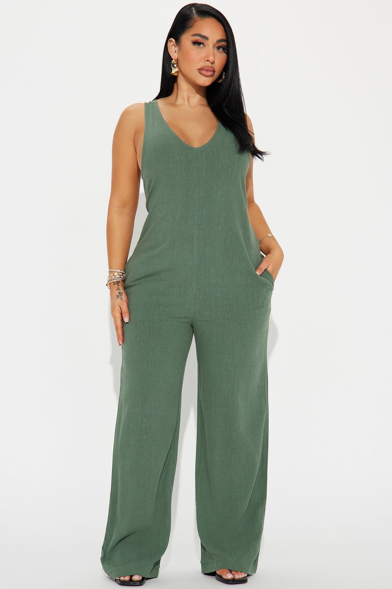 Won't Get Over You Jumpsuit - Green sold by Fashion Nova