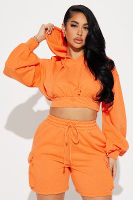Easy Weekends Lounge Hoodie - Orange sold by Fashion Nova