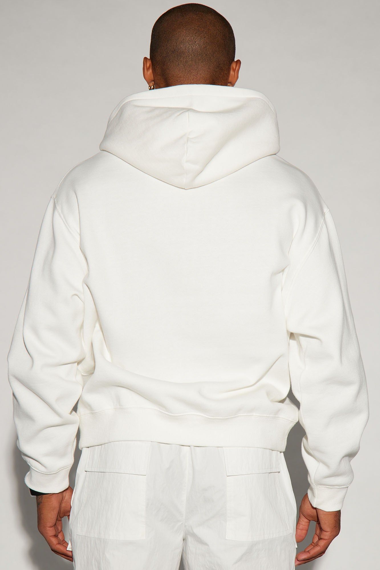 Tyson Hoodie With Snap Button - White sold by Fashion Nova product image thumbnail 4