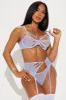 Mesh Together 3 Piece Garter Set - Lavender sold by Fashion Nova