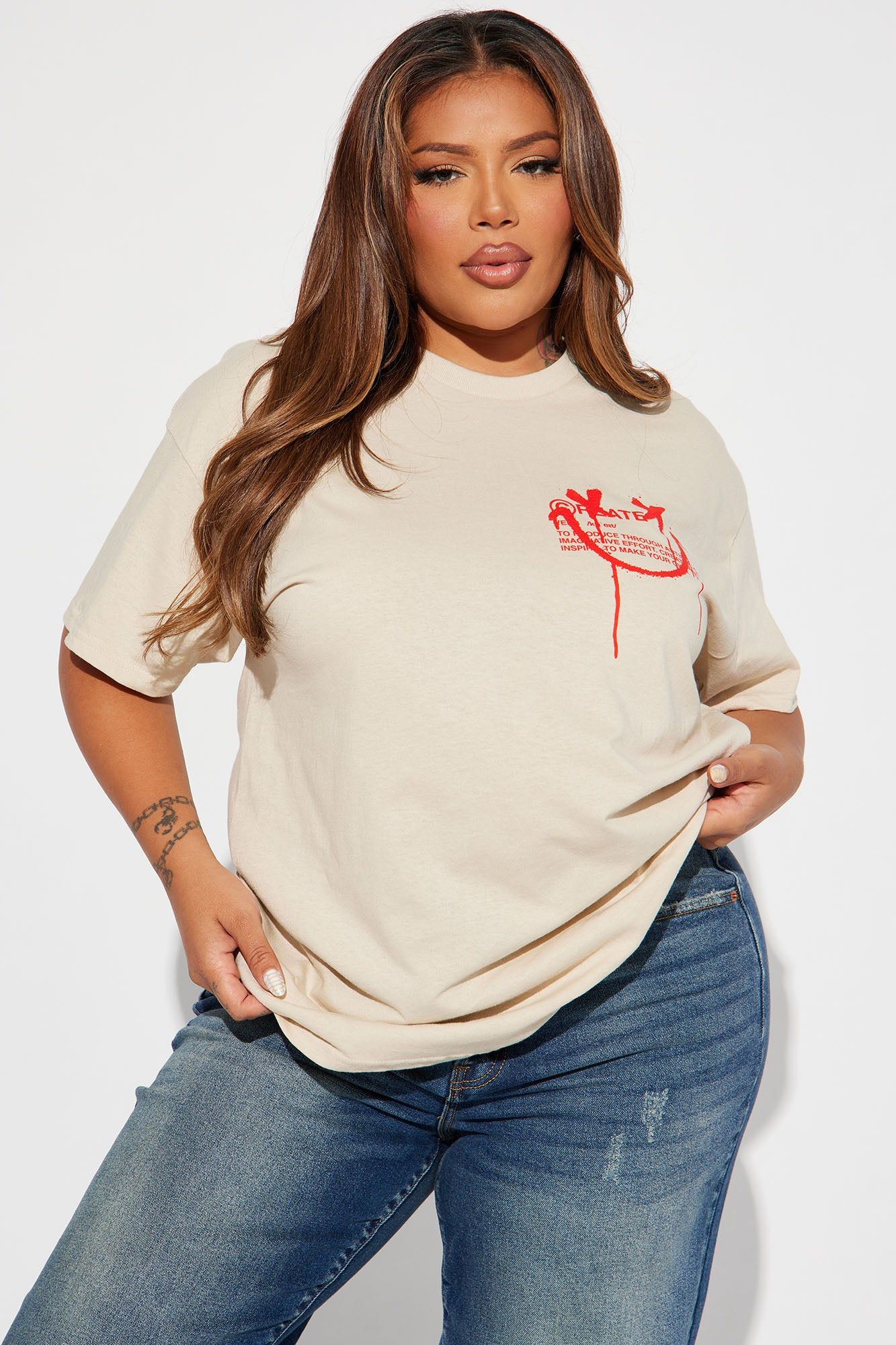 Create Art Tee - Sand sold by Fashion Nova product image thumbnail 5
