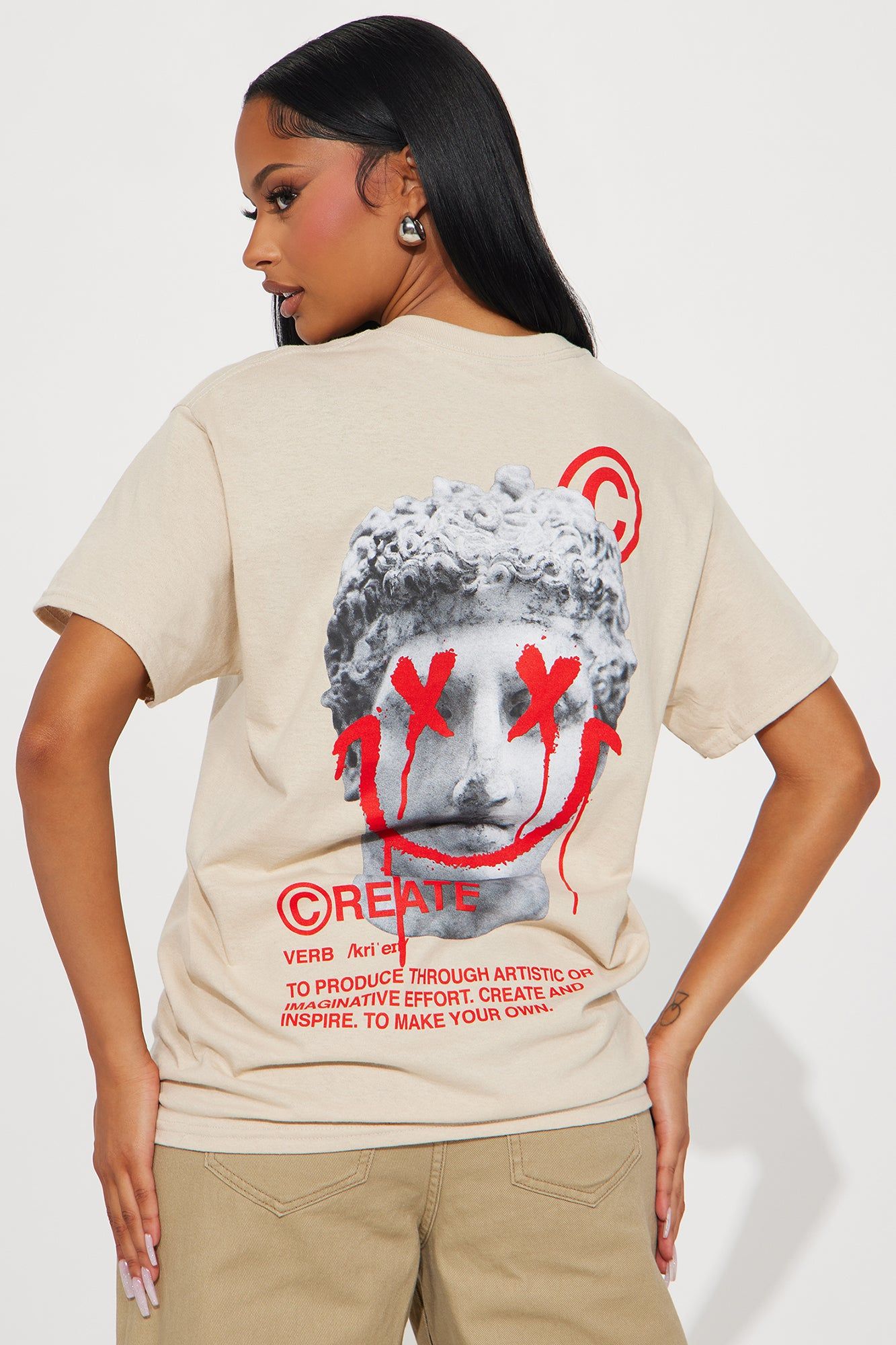 Create Art Tee - Sand sold by Fashion Nova product image thumbnail 3