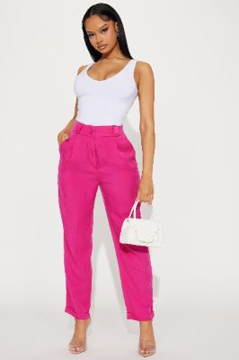 Sarah SkinnyTrouser - Fuchsia sold by Fashion Nova