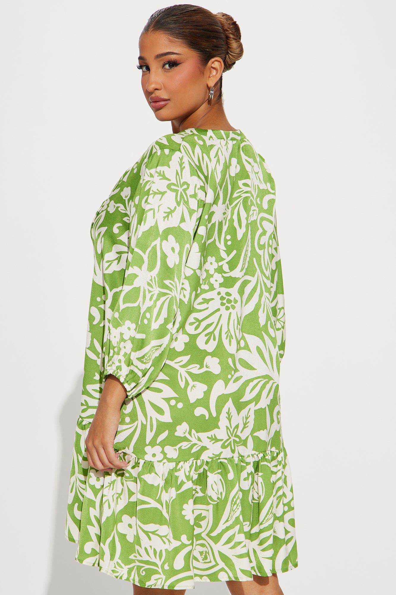 Gabby Satin Mini Dress - Green sold by Fashion Nova product image thumbnail 3