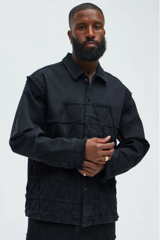 Interstellar Relaxed Long Sleeve Shirt - Black Wash sold by Fashion Nova