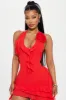Ruffles and Roses Midi Dress - Red sold by Fashion Nova