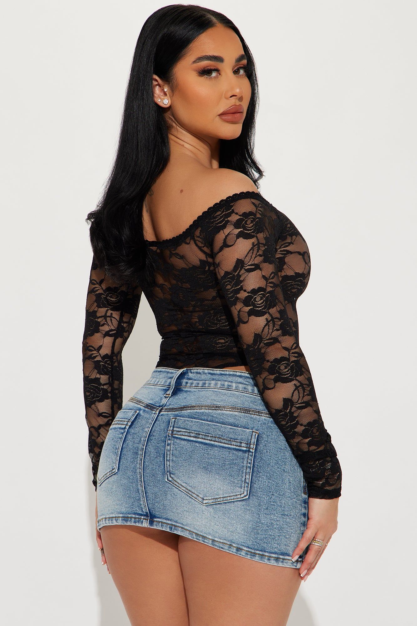 Girl Dinner Lace Bodysuit - Black sold by Fashion Nova product image thumbnail 4