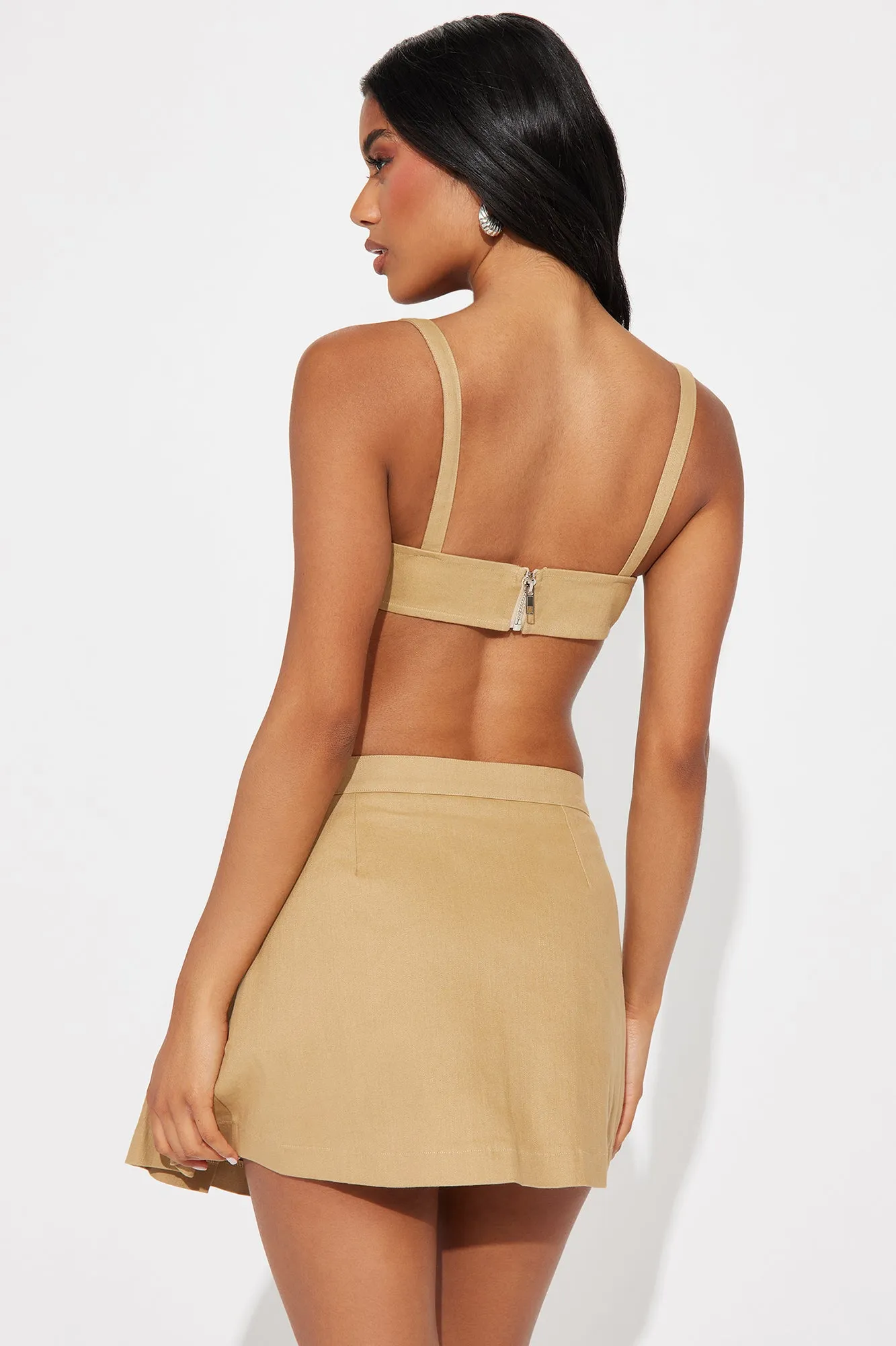 Good To Know Denim Skirt Set - Tan sold by Fashion Nova product image thumbnail 3