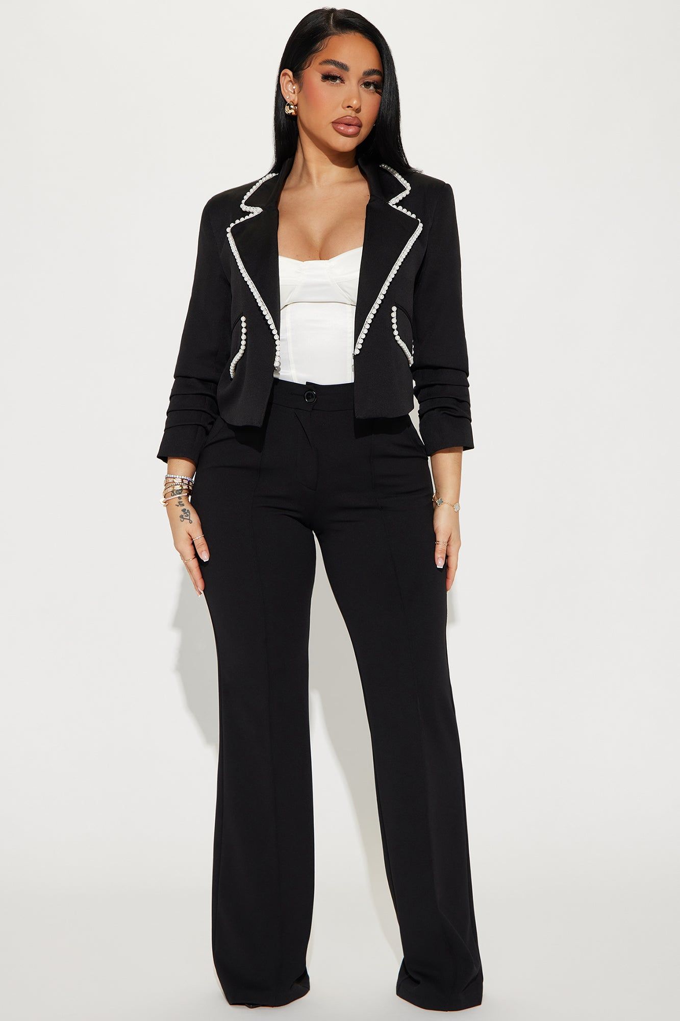 Girls Love Pearls Blazer - Black sold by Fashion Nova product image thumbnail 2