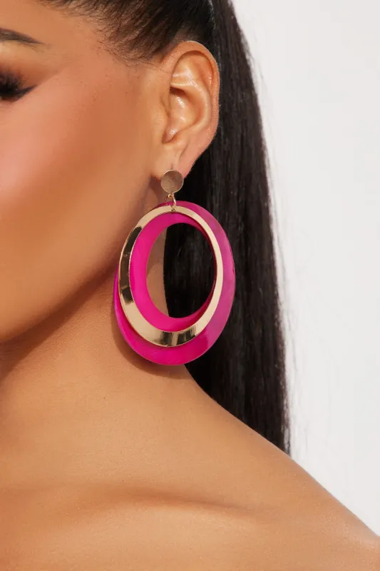 Bright Sunny Days Earrings - Pink sold by Fashion Nova