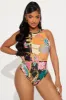 Brittany Baroque Yummy Bodysuit - Black/combo sold by Fashion Nova