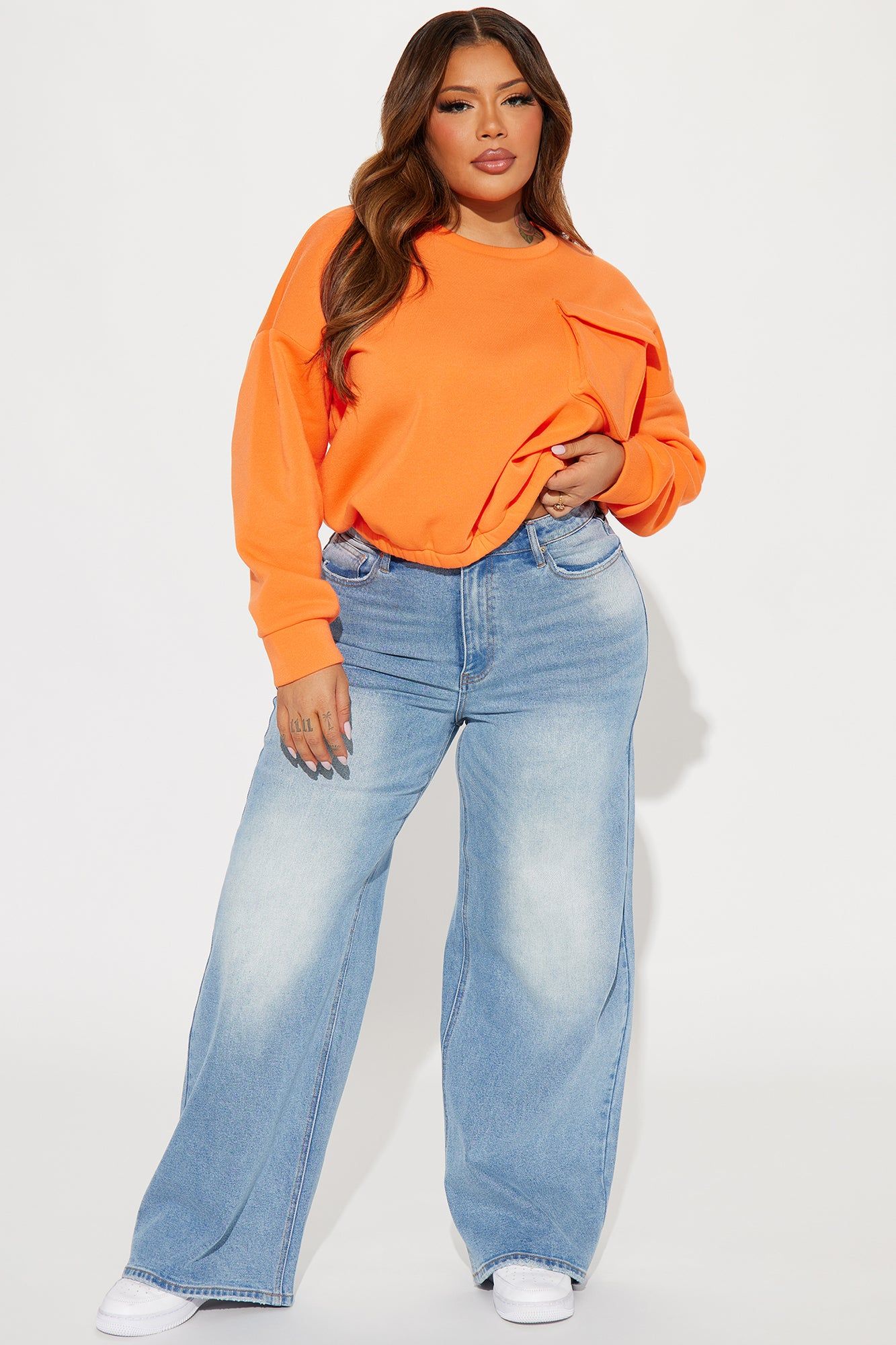 Amaya Fleece Lounge Top - Orange sold by Fashion Nova product image thumbnail 5