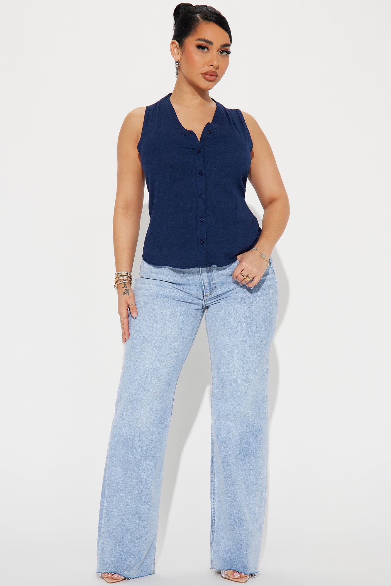 Erika Linen Shirt - Navy sold by Fashion Nova product image thumbnail 2