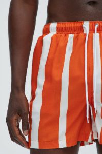 Terracotta Stripes Swim Trunks - Orange sold by Fashion Nova