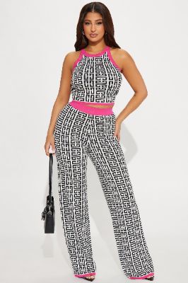 Daisy Sweater Pant Set - Black/combo sold by Fashion Nova