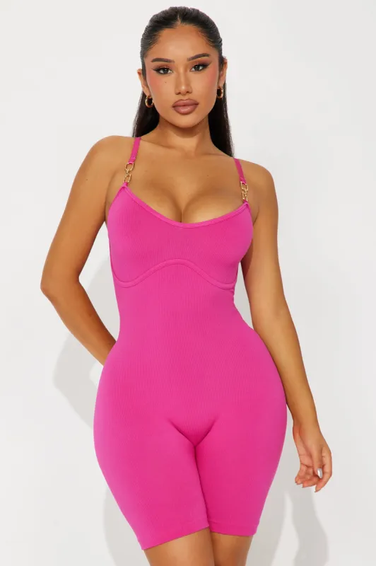 Melody Seamless Romper - Magenta sold by Fashion Nova