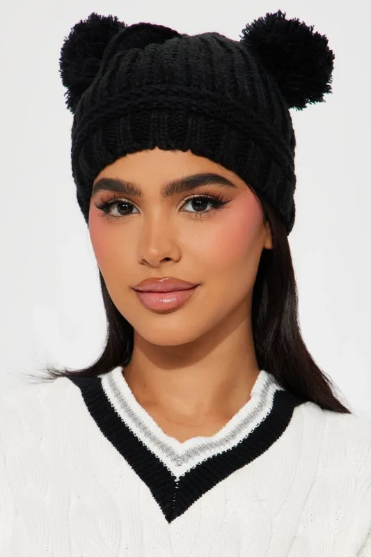 Beary Adorable Beanie - Black sold by Fashion Nova