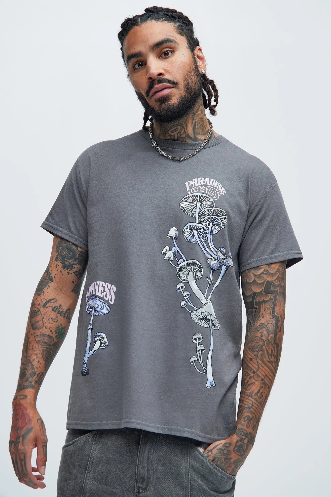 Good Things Come To You Short Sleeve Tee - Charcoal sold by Fashion Nova