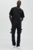 Pleat Me Down Stacked Skinny Flare Pants - Black sold by Fashion Nova