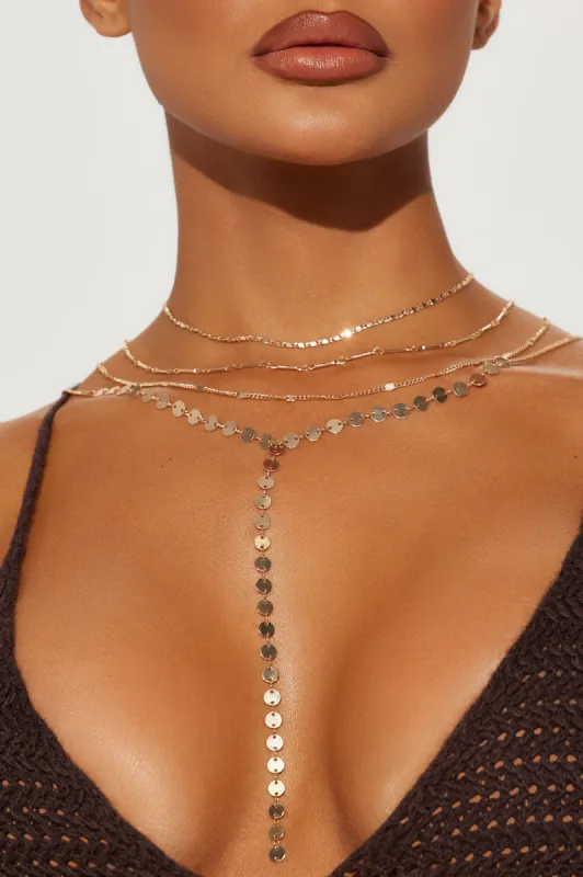 Dance Til Sunrise Necklace - Gold sold by Fashion Nova